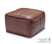 Brock Leather Ottoman 