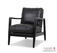  Craftsman Chair - Black Leather Black Frame 