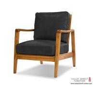 Craftsman Chair - Black Leather Walnut Frame Craftsman Chair - Black Leather Walnut Frame